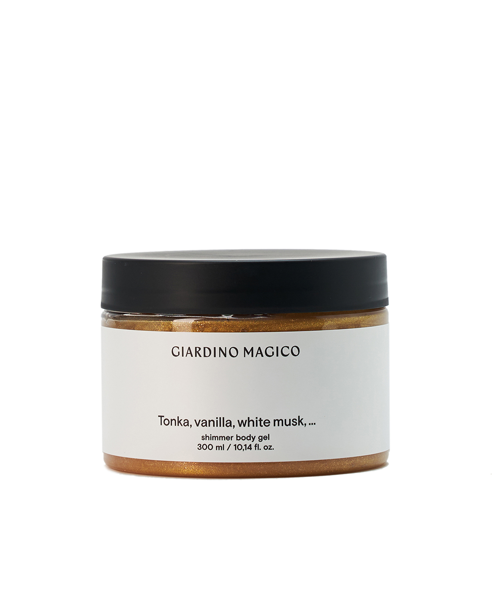 Мерцающий гель для тела Tonka, vanilla, white musk, …    (300 мл)